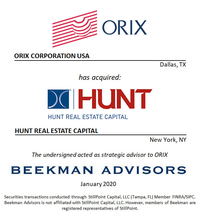 ORIX USA and Hunt Real Estate Capital