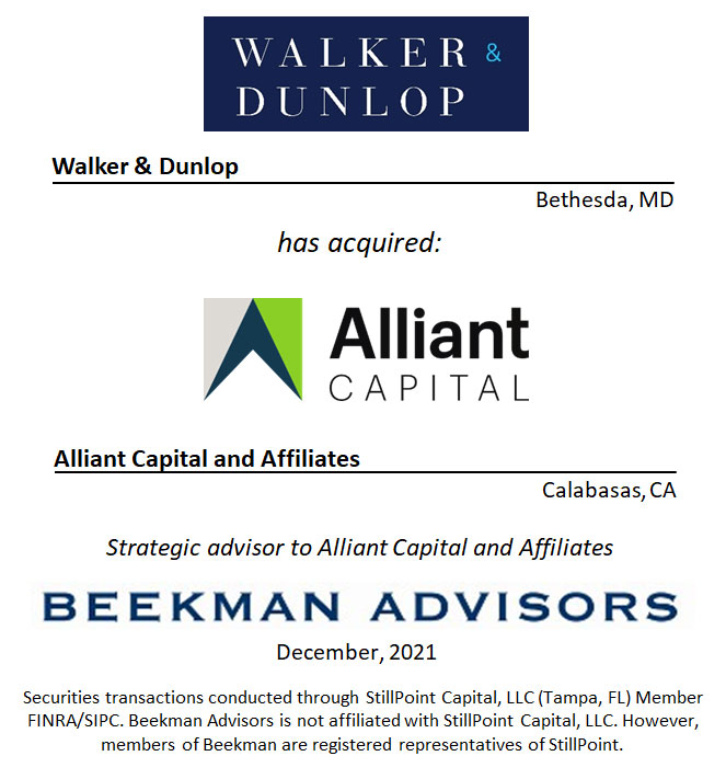Walker & Dunlop, Inc. & Alliant Capital and Affiliates